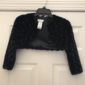 Black fur cardigan